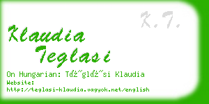 klaudia teglasi business card